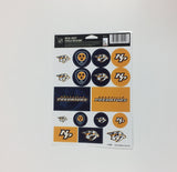 Nashville Predators Vinyl Sticker Sheet 17 Decals 5x7 Inches