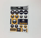 Buffalo Sabres Vinyl Sticker Sheet 17 Decals 5x7 Inches