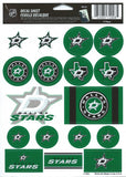 Dallas Stars Vinyl Sticker Sheet 17 Decals 5x7 Inches