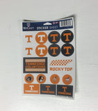 Tennessee Volunteers Vinyl Sticker Sheet 17 Decals 5x7 Inches
