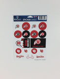 Utah Utes Vinyl Sticker Sheet 17 Decals 5x7 Inches