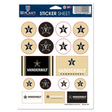 Vanderbilt Commodores Vinyl Sticker Sheet 17 Decals 5x7 Inches