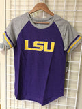 LSU Tigers Womens Shirt Purple Free Shipping! Bling Rhinestones
